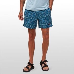 Patagonia Men's Blue Printed Wayfarer 16” Volley Shorts